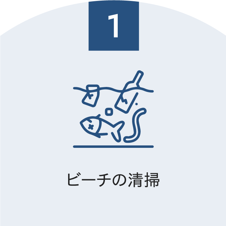 ビーチの清掃
